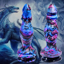 Realistische drakendildo met zuignap, getextureerde Fantasy XL-dildo