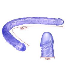 (XL) Zachte dildo Dubbele lange realistische dildo's Runyu Cock Lesbische vaginale anale plug Penis