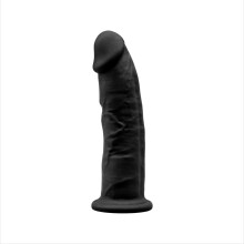 6 inch realistische siliconen dildo met dubbele dichtheid en zuignap, zwart