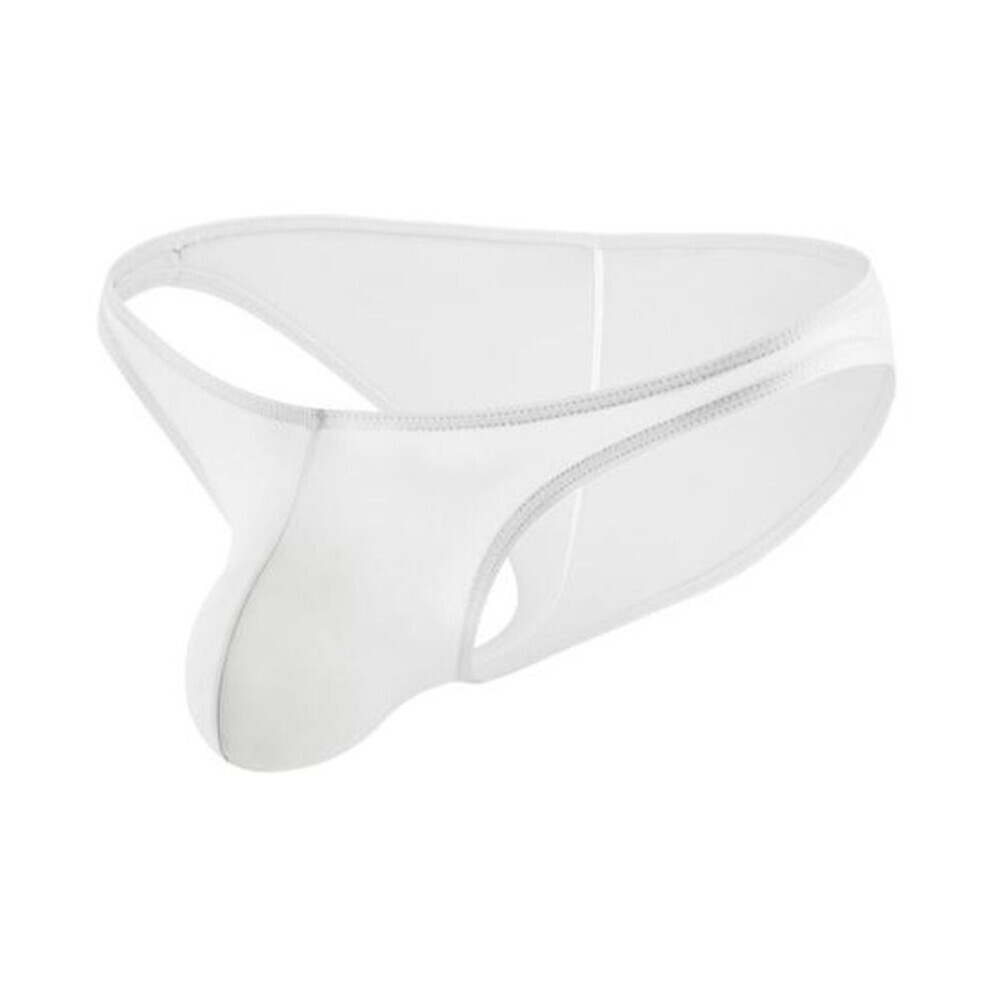 (XL - blanc) Culotte pour homme en forme de T, taille basse, haute élasticité, respirante, confortable,