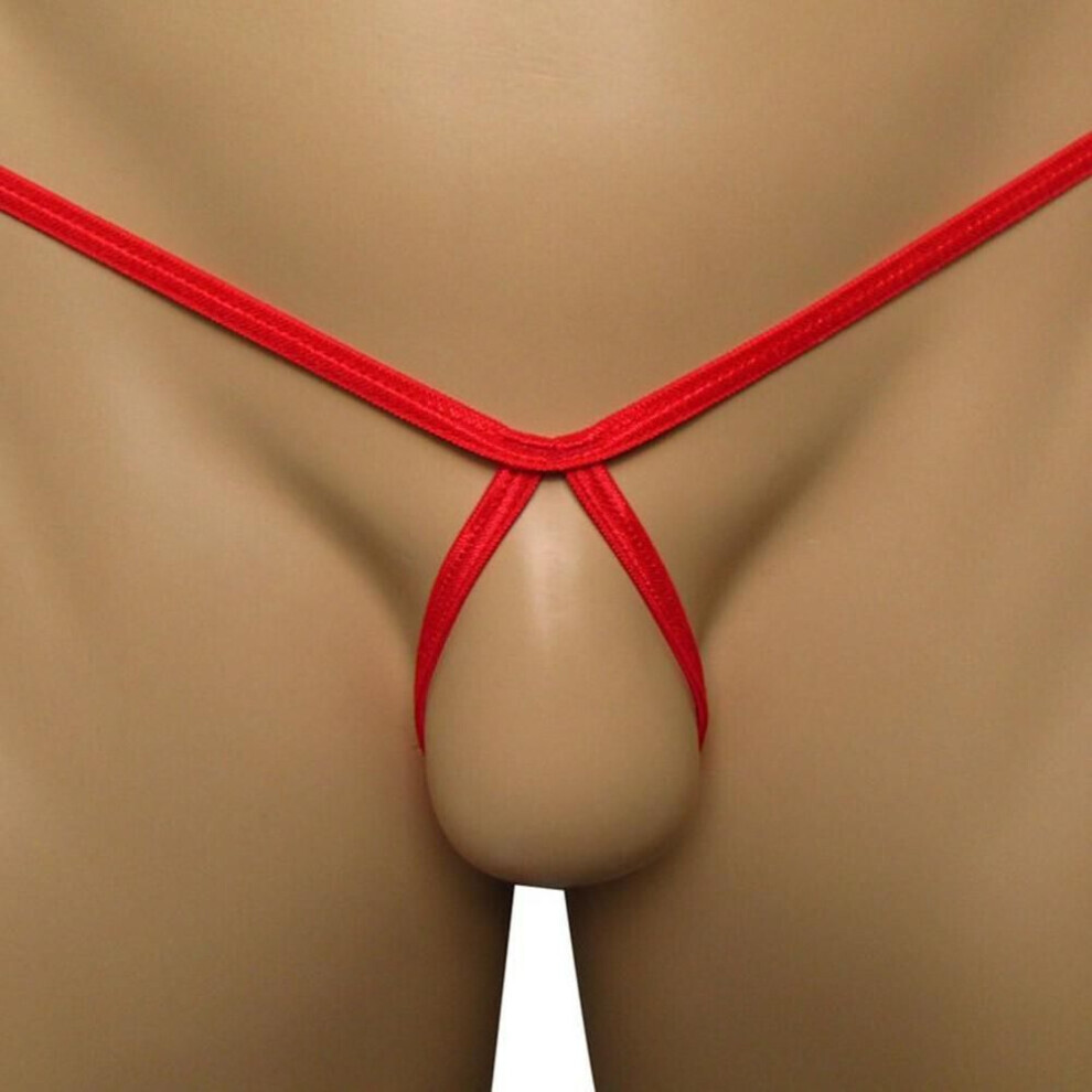 (rouge) Bikini Slip Sous-vêtements pour hommes String Sous-vêtements sexy