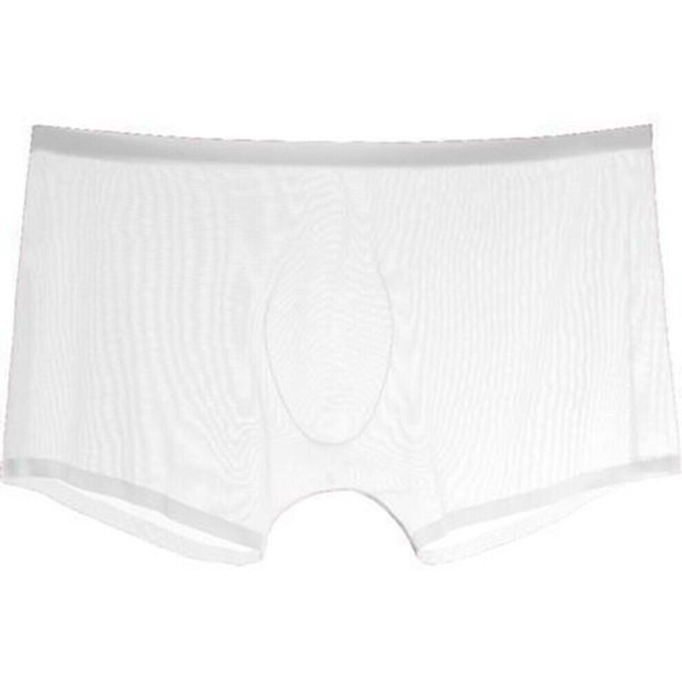 (blanc -XXL) Boxer transparent pour homme, sous-vêtement sexy taille basse, lingerie