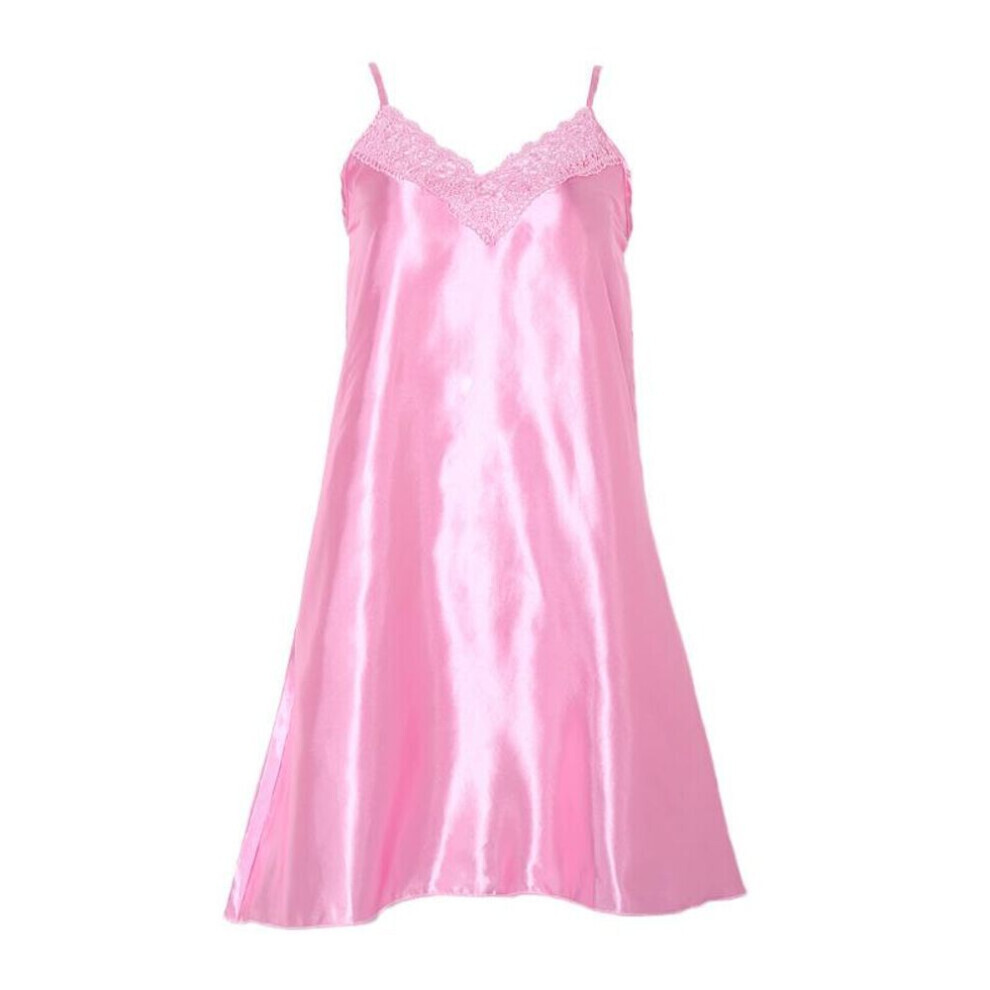 Chemise de nuit en dentelle pour femme, lingerie sexy à col en V