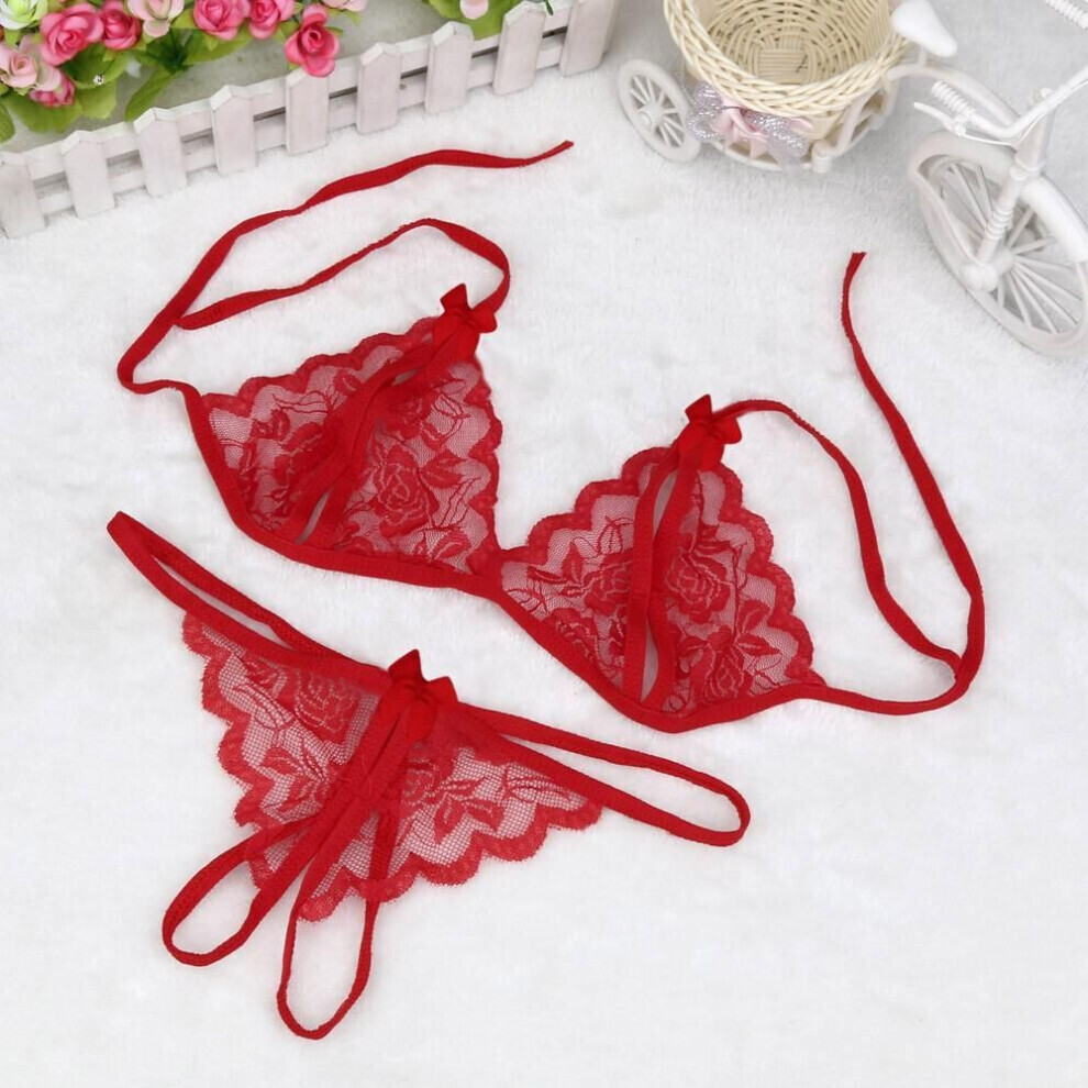 Lingerie sexy en dentelle pour femmes, sous-vêtements, vêtements de nuit, string, lingerie Rd