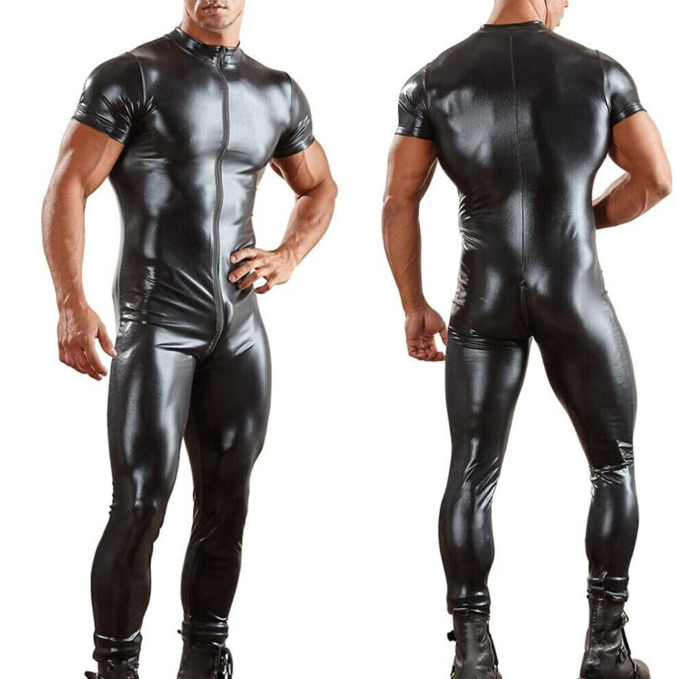 Lingerie siamoise sexy et séduisante pour homme, sous-vêtement avec fermeture éclair