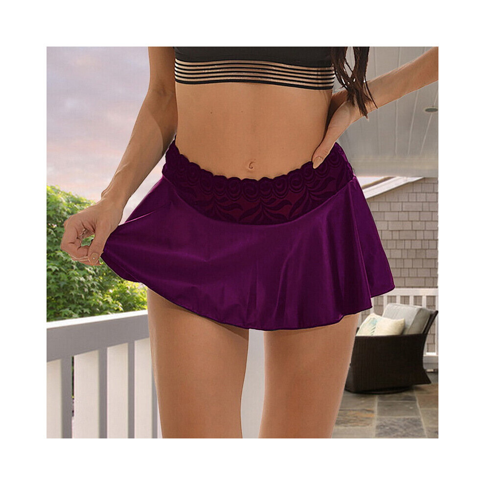 Mini robe sexy en dentelle, courte, pour danseuse, soirée, club, taille basse, lingerie, portefeuille,