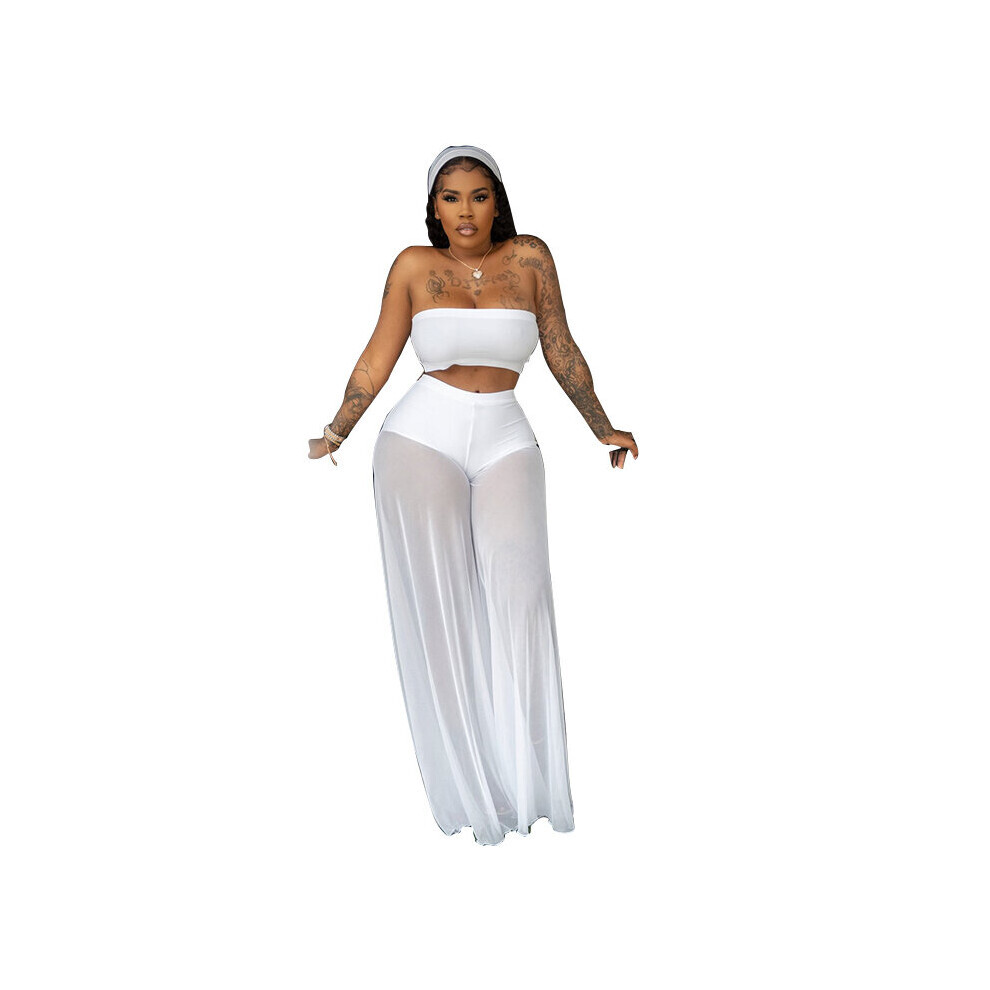 Ensemble deux pièces en maille transparente pure pour femmes, style bohème, européen et américain, 018