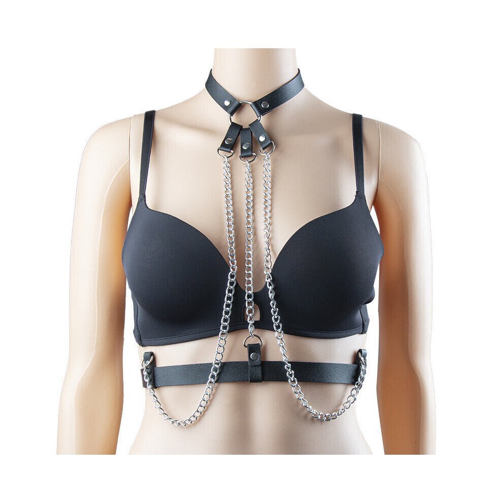 Bralette à col montant et chaîne