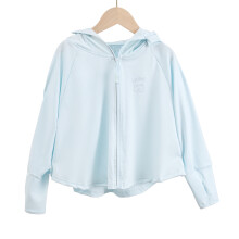(Fourth generation silver label blue, L100cm) 2025 Summer Ice Silk Kids' Sun Protection Coat - UV-Resistant, Breathable & Ultra-Thin. Ideal for Girls' Outings, Perfect for Small & Medium Children