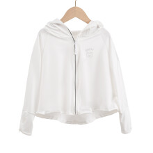 (Fourth generation silver label white, M90cm) 2025 Summer Ice Silk Kids' Sun Protection Coat - UV-Resistant, Breathable & Ultra-Thin. Ideal for Girls' Outings, Perfect for Small & Medium Children