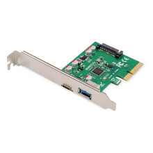 Digitus DS-30225 2 poorten USB 3.1 Gen 2 USB-A, USB-C PCIe controller kaart