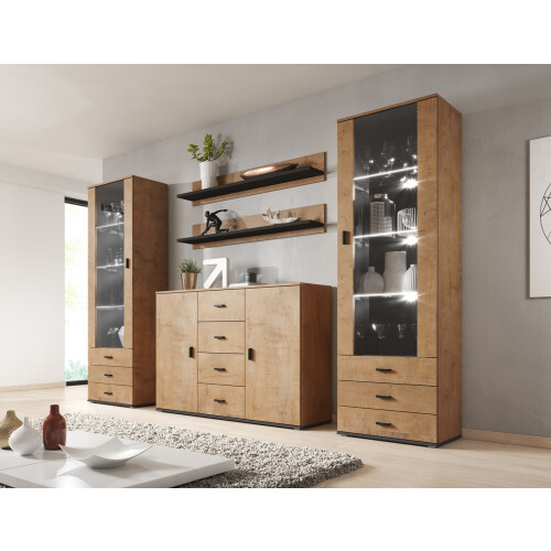 Cama living room sideboard UNI lefkas oak/black 1