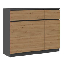 3D3S chest of drawers 120x40x97 cm, anthracite/artisan