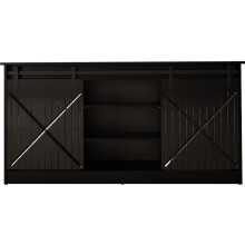 Chest of drawers 160x80x35 GRANERO black/black gloss