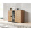 Cama sideboard 120 cm SOHO S7 lefkas oak/black 1