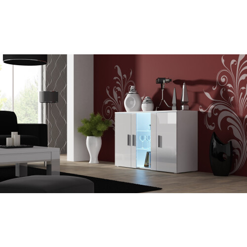 Cama sideboard 120 cm SOHO S7 white/white gloss