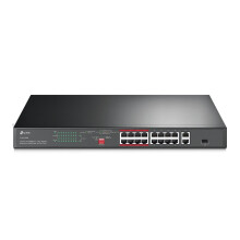 TP-LINK JetStream TL-SL1218P - V1 - Switch no administrado - 16x10/100 (PoE+) - Montable en rack - PoE+ (150 W)