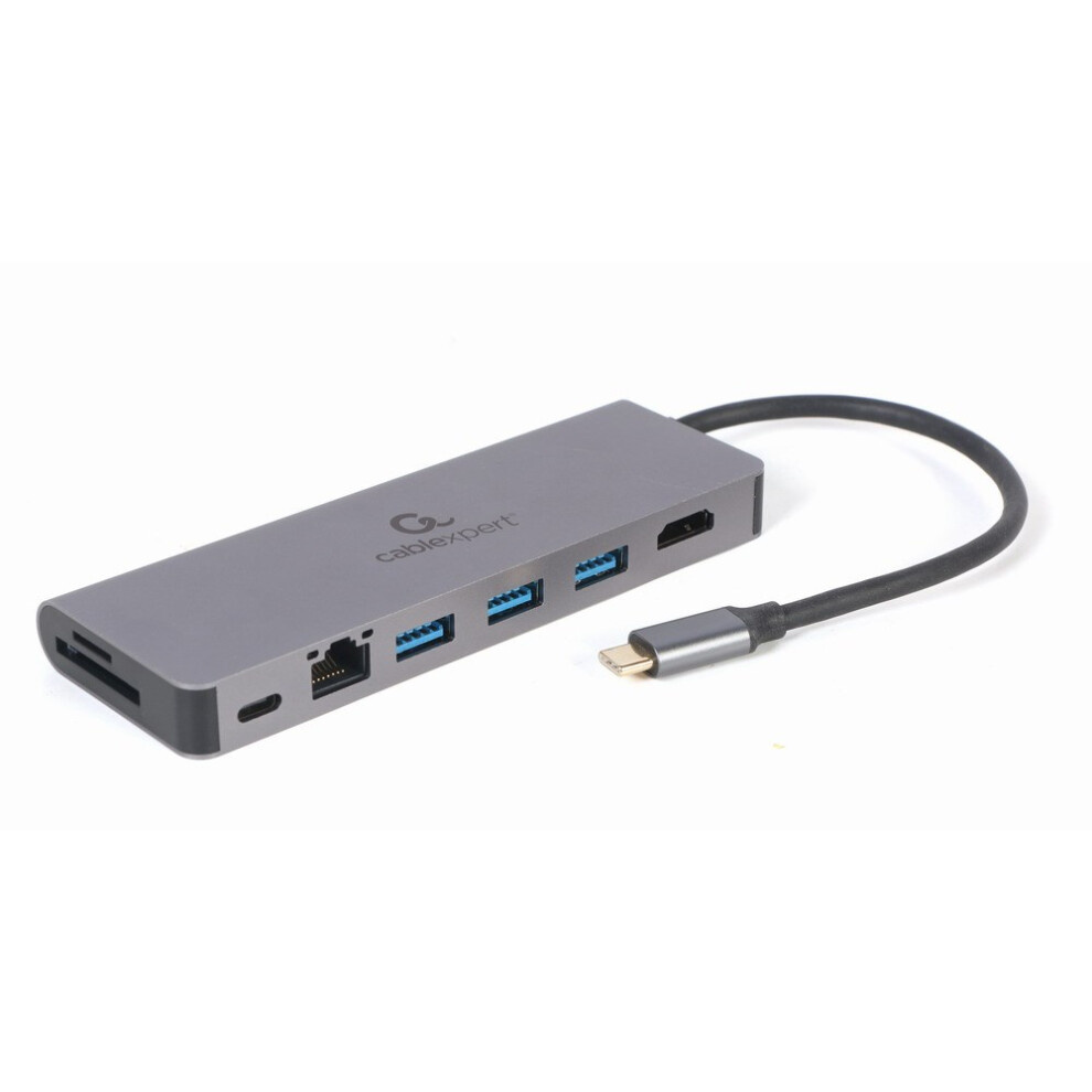 Gembird Grau A-Cm-Combo5-05 Usb Type-C 5-In-1 Multi-Port Adapter (Hub + Hdmi + Pd + Card Reader + Lan) - Image 5