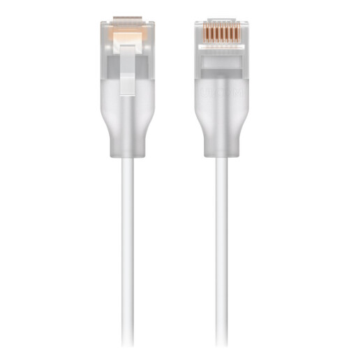 Ubiquiti UACC-Cable-Patch-EL-3M-W networking cable Translucent, White Cat6