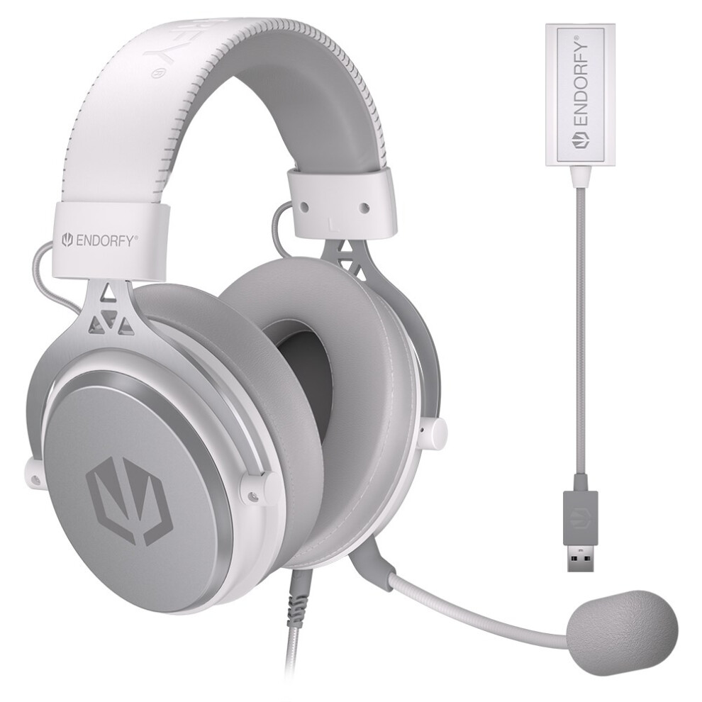 Endorfy Auriculares Viro Plus Usb Con Cable Jack 3,5 Mm Música Uso Diario Micrófono Blanco - Bild 5