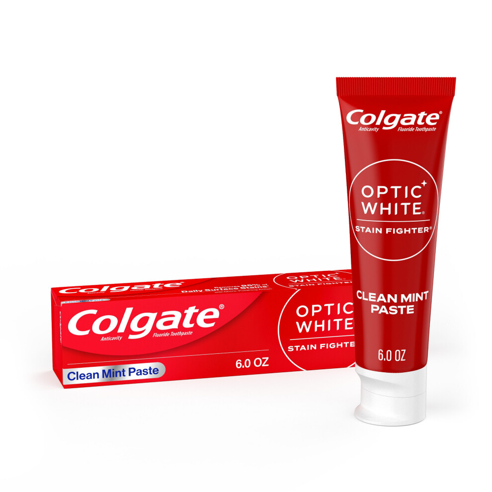 Colgate Stain Fighter Toothpaste, Clean Mint Paste, 6 Ounces (170 g)
