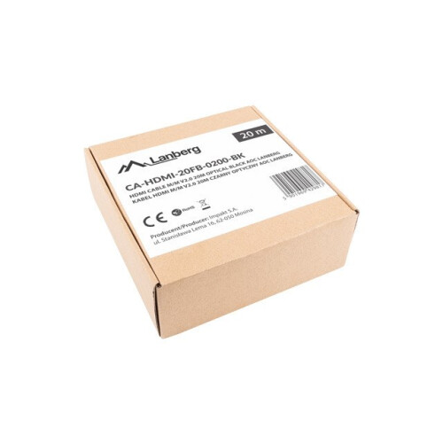 Lanberg M/M v2.0 HDMI-kabel 20m sort optisk AOC
