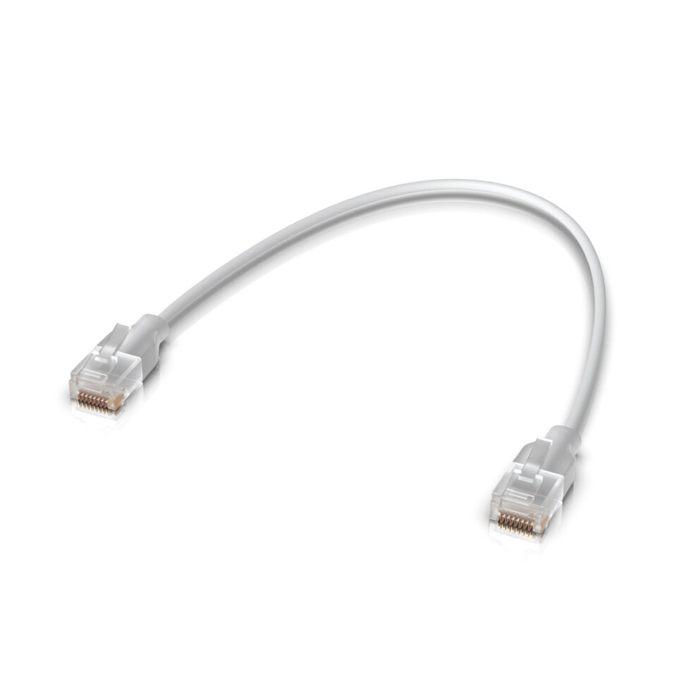 Ubiquiti Uacc-Cable-Patch-El-0.15M-W Networking Cable Translucent, White Cat6 810084693476