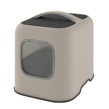 ROTHO - Maison toilette pour chat 51 x 39 x 40 cm - Bac à litière - Cappuccino