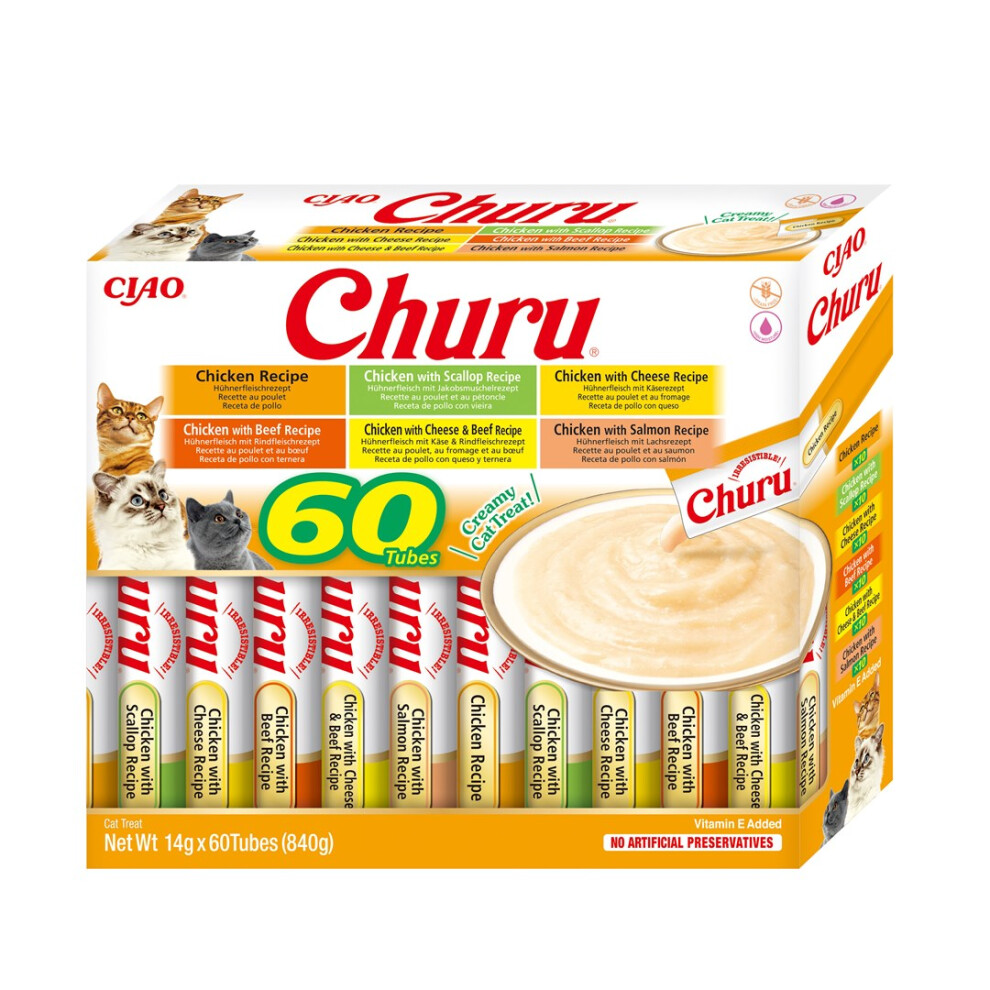 Inaba Churu Variety Box Chicken - Cat Treats - 60 X 14G