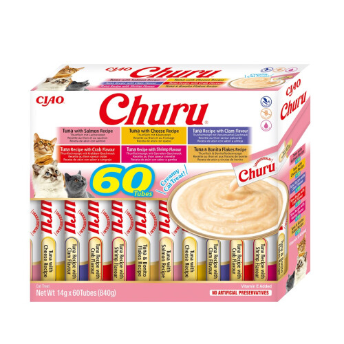 INABA Katzenleckerli CHURU Sorten Thunfisch 60x14g