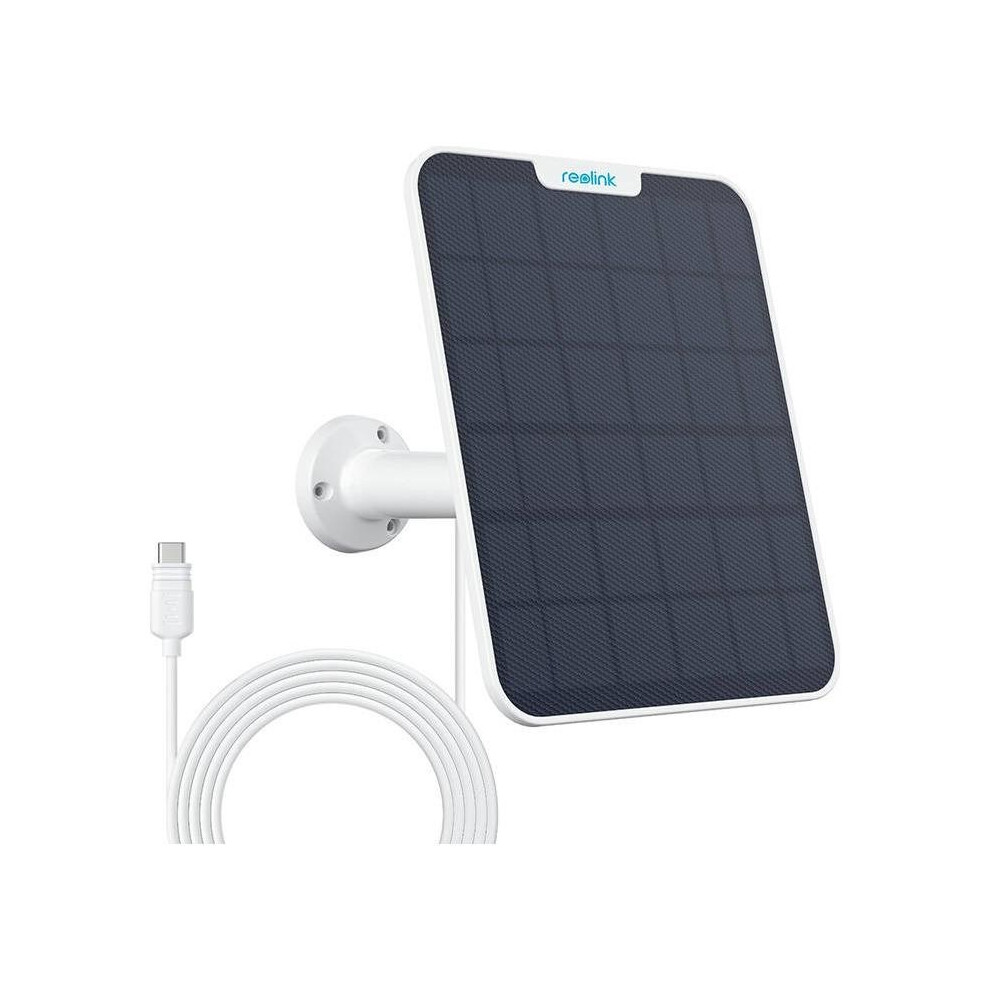 Reolink Schwarz - 6W Solarpanel Für Akku Überwachungskamera Aussen, Usb Schnittstelle, Solar Kamera Outdoor, 360° Einstellbare Halterung, Non-Stop-Solarstrom(4M Kabel), Wetterfest, Weiß - Image 8