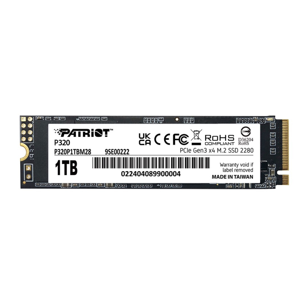 Patriot P320 1TB SSD Interno - NVMe PCIe Gen 3x4 - M.2 2280 - Unidad de Estado Sólido - P320P1TBM28-image