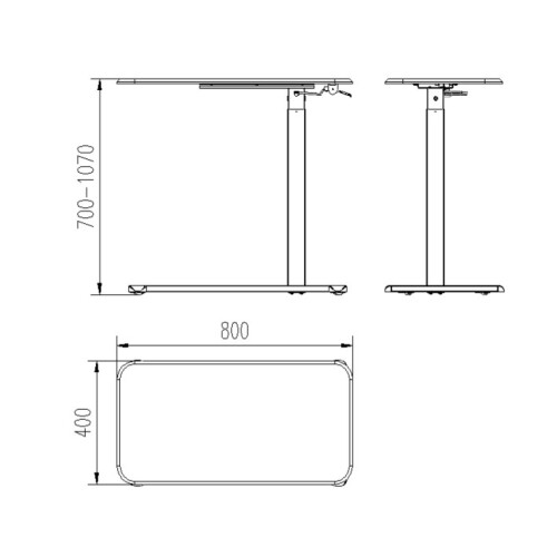 Desk/table with adjustable height Unique LAPTOP DESK white 1