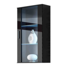 Cama hanging display cabinet SOHO black/black gloss