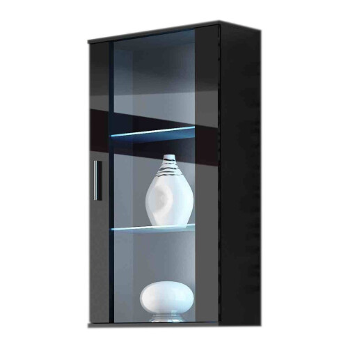 Cama hanging display cabinet SOHO black/black gloss