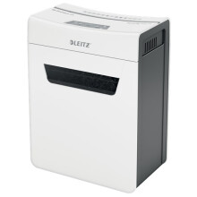 Trituradora de documentos - LEITZ - IQ Protect 8X - P4 Cross Cut - 8 Folhas - 14 Litros - Branco