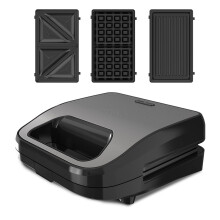 BLACK &amp; DECKER - Monitoiminen paahtoleipä/vohveli/grillilaite - 750W - harmaa/musta - BXSA754E