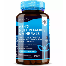 Men's Multivitamins & Minerals - 180 Vegan Tablets - 25 Vitamins & Minerals