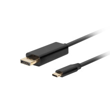 Lanberg CA-CMDP-10CU-0010-BK video cable adapter 1 m USB Type-C DisplayPort Black
