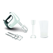 Batidora de mano Tefal PrepMix+ - 500 W - Botón deslizante con 5 velocidades + Turbo - Accesorios incluidos: 2 varillas / 2