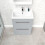 NES Home Nes Home 600mm Matte Grey Freestanding 2 Drawer Vanity Basin Unit 3