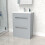 NES Home Nes Home 600mm Matte Grey Freestanding 2 Drawer Vanity Basin Unit 1