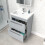 NES Home Nes Home 600mm Matte Grey Freestanding 2 Drawer Vanity Basin Unit 5