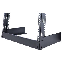Rack de escritorio de marco abierto startech 4u - 2 postes - tapa de peso. 66 libras. negro negro negro