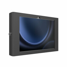 Turvallinen kotelo - COMPULOCKS - Galaxy Tab S9/S9FE - Musta metalli - Nopeasti pääsy - Kamerat näkyvissä