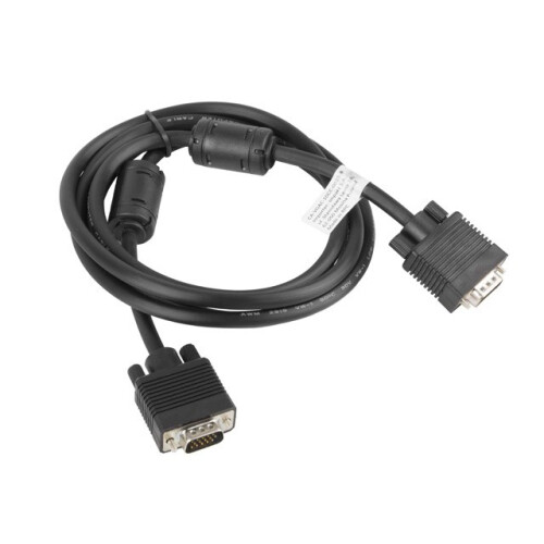 VGA-kabel Lanberg M/M 1,8m Ferritskærm, sort