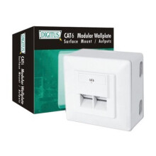 Digitus CAT 6, Class E, wall outlet, shielded, surface mount