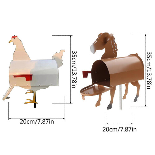 Upgraded Horse Mailbox Animals Post Box Mailbox Covers Mailbox Wraps Post Letter Box Cover Creative- Personalized Cover 2