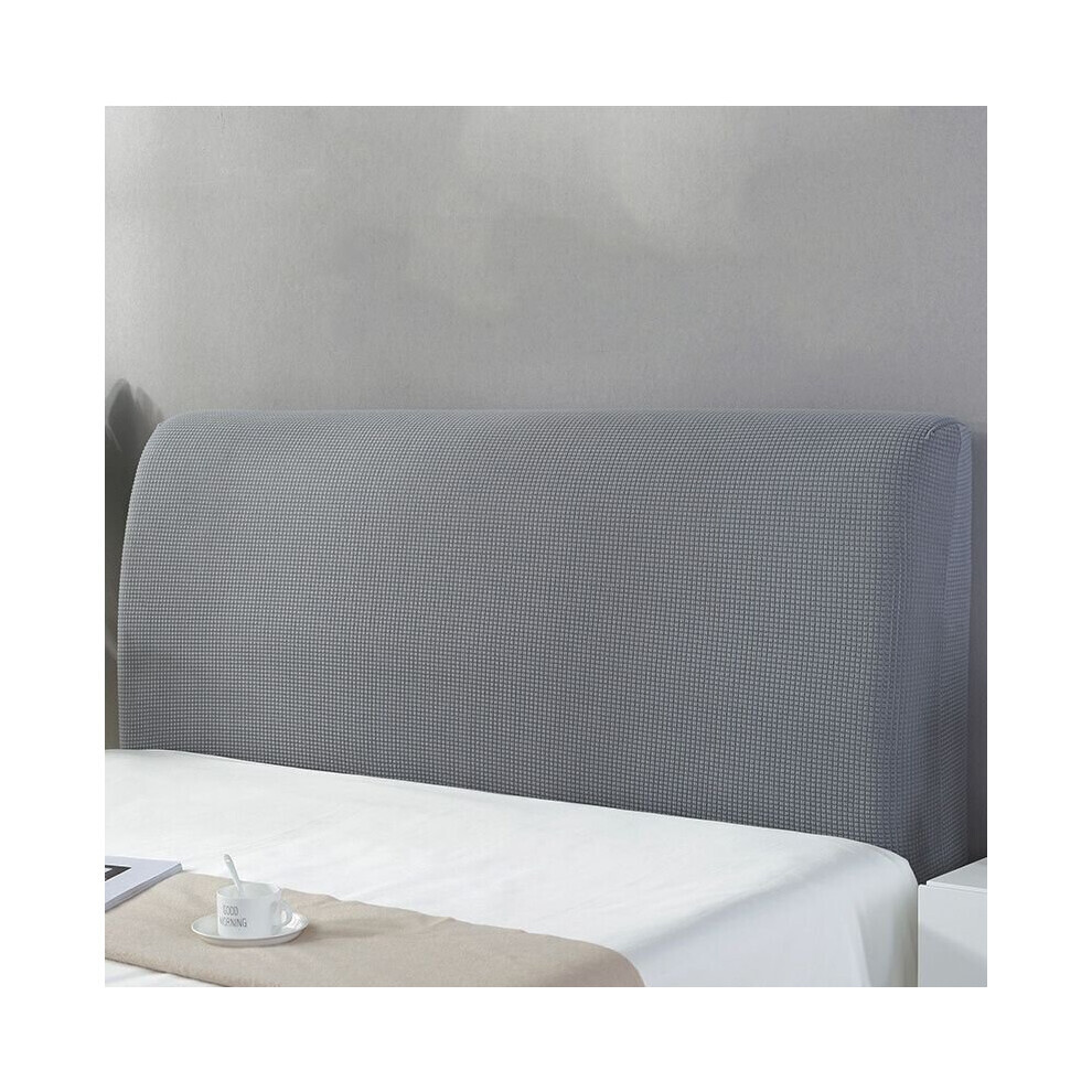 (Gris clair, 2,2 m) Couvre-lit Couvre-tête de lit Queen Pliant Matelas Couverture Drap-housse élastique