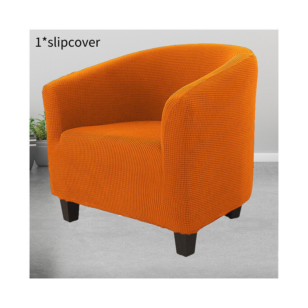 (Orange) housses housses chaise élastique Polyester tissu fauteuil canapé housse de siège
